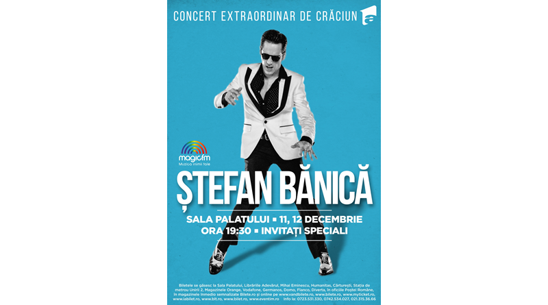 Afis concert Stefan Banica Jr. la Sala Palatului 2015