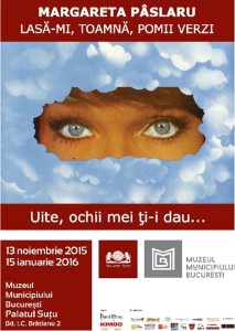 Afis expozitie Margareta Paslaru Lasa-mi toamna, pomii verzi