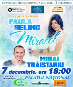 Mihai Traistariu si Paula Seling in concert la Chisinau - afis
